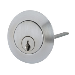 Contract Nightlatch Replacement Rim Cylinder - Satin Chrome Case/Cylinder