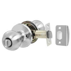 Touchpoint Satin Chrome Bala Hotel Bathroom Mortice Door Knobset - 65mm Rose Diameter