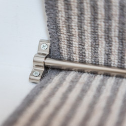 Altro Stair Rod with Plain Finials - 900mm Length - Polished Nickel