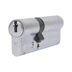 ERA 1 Star 6 Pin Kitemarked 90mm Euro Double Cylinder - 35 + 55mm - Satin Chrome - Keyed to Differ