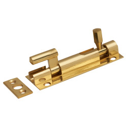 Altro Necked Barrel Bolt - 75 x 25mm - Polished Brass