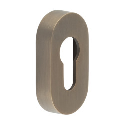 CRES by Frelan Oval Escutcheon - 65 x 35mm - Euro - Antique Brass