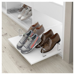 Altro Wire Frame Shoe Rack - 100 x 430 x 40mm - Fixed - Chrome