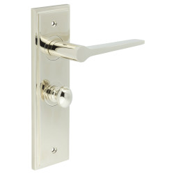 Burlington by Frelan Polished Nickel Fire Rated Bathroom Door Handles - Knightsbridge - Inner 1 - 200 x 55mm
