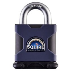 Squire SS65S Maximum Security Open Shackle Padlock - 65mm Body - 29 x 29mm Shackle - Blue