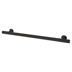 Altro York 12mm Partially Knurled T-Bar Cabinet Pull Handle - 224mm Centres - Matt Black