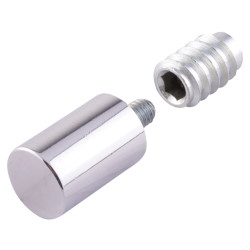 Bramah Rola Removable Egress Sash Window Stop - Polished Chrome - 2 Body + 4 Inserts