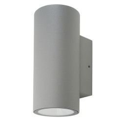 Hampstead 6W LED Outdoor Up & Down Wall Light - IP65 - 3000K Warm White - Silver