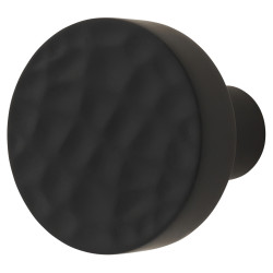 Hampstead Kendal Hammered Round Cabinet Knob - 28mm Diameter - Matt Black
