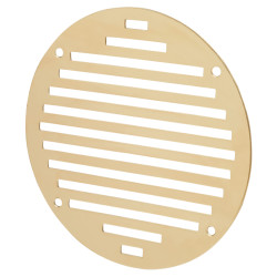 Hampstead Circular Slotted Vent - 152 x 152mm - 6212mm² Free Air Flow - Polished Brass