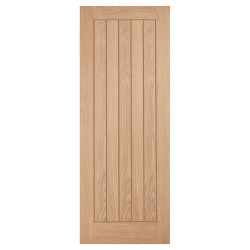 LPD Belize 5 Panel Unfinished Solid Internal FD30 Fire Door - 2040 x 926 x 44mm - Oak