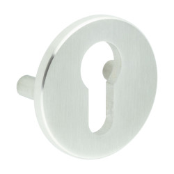 CRES by Frelan Bolt Fix Security Escutcheon - 52mm Diameter - Euro - Satin Stainless Steel