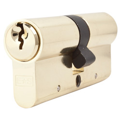 Touchpoint 5 Pin 70mm Euro Double Cylinder - 35 + 35mm - Polished Brass - Keyed to Differ