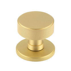 Burlington by Frelan Westbourne Knurled Mortice Door Knob - 60mm Rose Diameter - Satin Brass