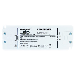 Integral LED 12V 50W Constant Voltage LED Driver - IP20 - 200-240VAC