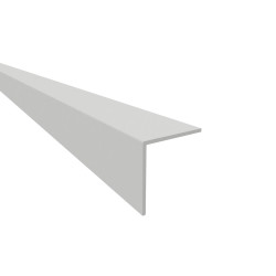 Rothley 2500mm Self-Adhesive Plastic Angle - Equal Sided - 15 x 15 x 1mm - White