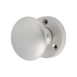 Altro Satin Chrome Solid Brass Round Mortice Door Knob - 58mm Rose Diameter