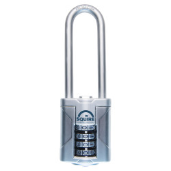 Squire VULCAN COMBI 40/2.5 Combination Long Shackle Padlock - 40mm Body - 63 x 17mm Shackle - Blue