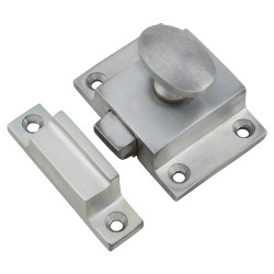 Hampstead Box Style Cupboard Catch - 55 x 40 x 35mm - Satin Chrome