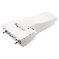 Fab & Fix PAS 24 uPVC/Timber Flag Door Hinge - 17mm Projection - White - Pack of 3