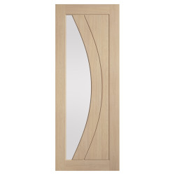 LPD Girona 1 Light Clear Glazed Unfinished Solid Internal Door - 1981 x 686 x 35mm - Oak