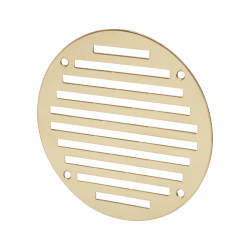 Hampstead Circular Slotted Vent - 127mm - 4145mm² Free Air Flow - Polished Brass
