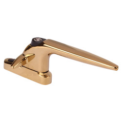 Trojan Sparta uPVC/Timber Cockspur Locking Window Handle - 21mm Nose Height - Right Hand - Gold