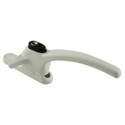 ERA uPVC/Timber Cockspur Locking Window Handle - 21mm Nose Height - Right Hand - White