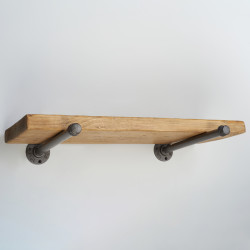 Altro 1/2" Pipe Shelf Brackets - Grey - Pack of 2