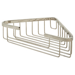 Altro Small Corner Shower Soap Dish Basket - 63 x 255 x 195mm - Polished Stainless Steel