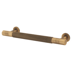 Carlisle Brass 13mm Knurled T-Bar Cabinet Pull Handle - 128mm Centres - Antique Brass