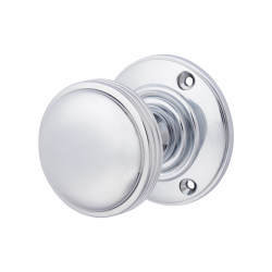 Altro Polished Chrome Mortice Door Knob - 69mm Rose Diameter - Oxford Range
