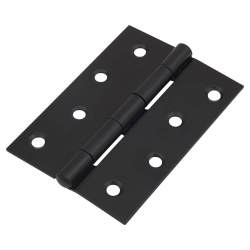 Butt Door Hinge - 102 x 72 x 2mm - Black Epoxy Coated - Pair