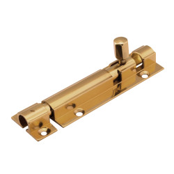 Altro Straight Barrel Bolt - 75 x 25mm - Polished Brass