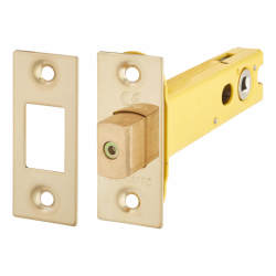 Altro 5mm Tubular Bathroom Deadbolt - 103mm Case - 82mm Backset - Square - PVD Brass