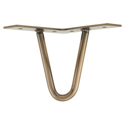 Rothley Hairpin Leg - 2 Pin - 100mm Height - Antique Brass