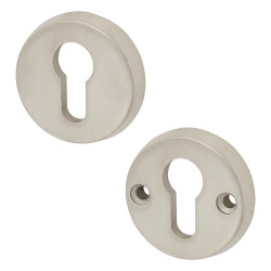 Eclipse Anti-Ligature Escutcheon - 55mm Diameter - Euro - Satin Stainless Steel - Pair