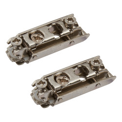 Blum CLIP Expando Cabinet Mounting Plate - 0mm Spacing - Nickel Plated - Pair