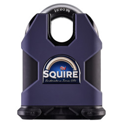 Squire SS80CS Stronghold Closed Shackle Padlock - 80mm Body - 16 x 25mm Shackle - Black/Blue