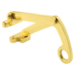Recessed Quadilent Stay - 175mm Length - 175mm Throw - Polished Brass