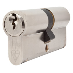 Yale 1 Star 6 Pin Kitemarked 70mm Euro Double Cylinder - 35 + 35mm - Pol Nickel - Keyed to Differ