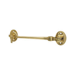 Touchpoint Cabin Hook & Eye - 150mm Length - Polished Brass