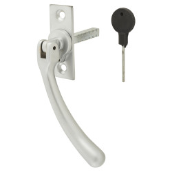 Hampstead Bulb End Locking Espagnolette Casement Window Handle - Right Hand - Soft Satin Chrome