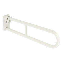 Fitzroy of London Hinged Support Grab Rail - 800 x 200mm - Stainless Steel - White Powder Coated