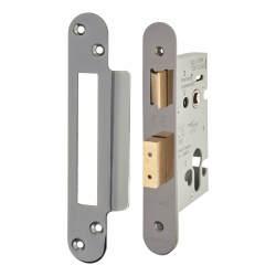 Altro Architectural Euro Profile Sashlock - 65mm Case - 44mm Backset - Radius - Black Nickel