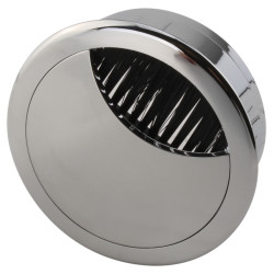 Altro Round Cable Tidy Grommet - 60mm Hole Size - Polished Chrome