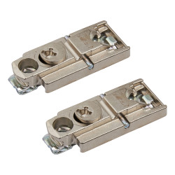 Blum CLIP Straight Cabinet Mounting Plate - Screw On - 0mm Spacing - Zinc Diecast - Pair