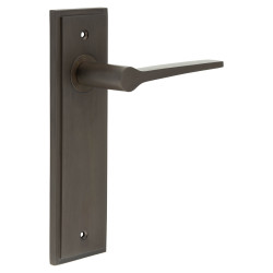 Burlington by Frelan Dark Bronze Fire Rated Latch Door Handles - Knightsbridge - 200 x 55mm