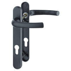 Hoppe Tokyo 1710RH/3670N uPVC Multipoint Door Handle - Short Plate - 92mm c/c - Black
