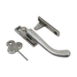From The Anvil Pear Drop Locking Night Vent Casement Window Fastener - Right Hand - Pewter